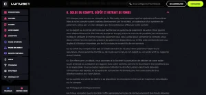 Règles de paiement LunuBet en euros